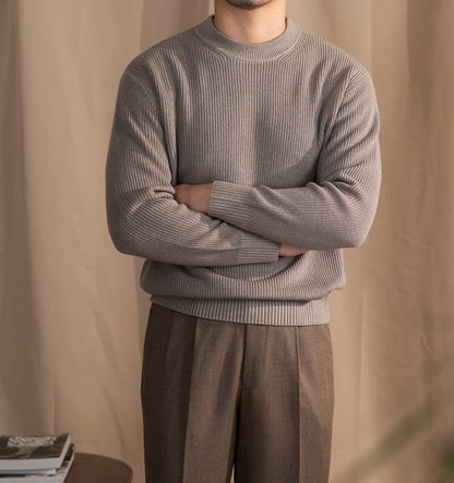 Maison Wool Blend Crewneck Sweater for Men