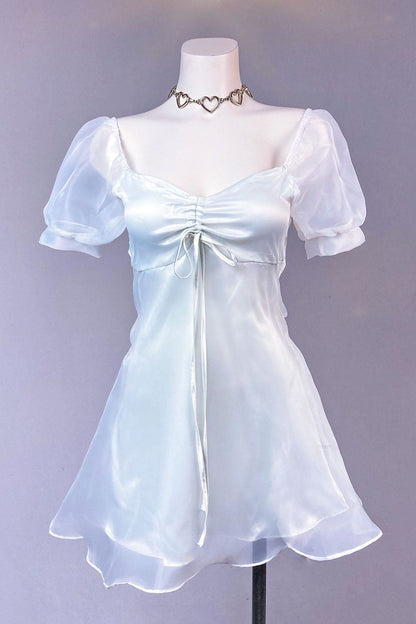 Puff - Sleeve Sheer Princess Dress