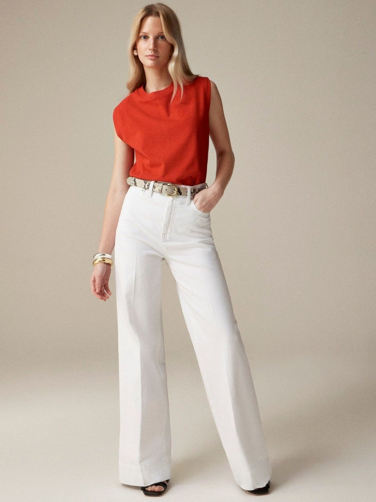 Classic Washed Flare Denim Pants