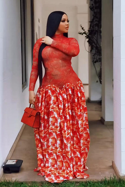 Abstract Art Formal Maxi Dress