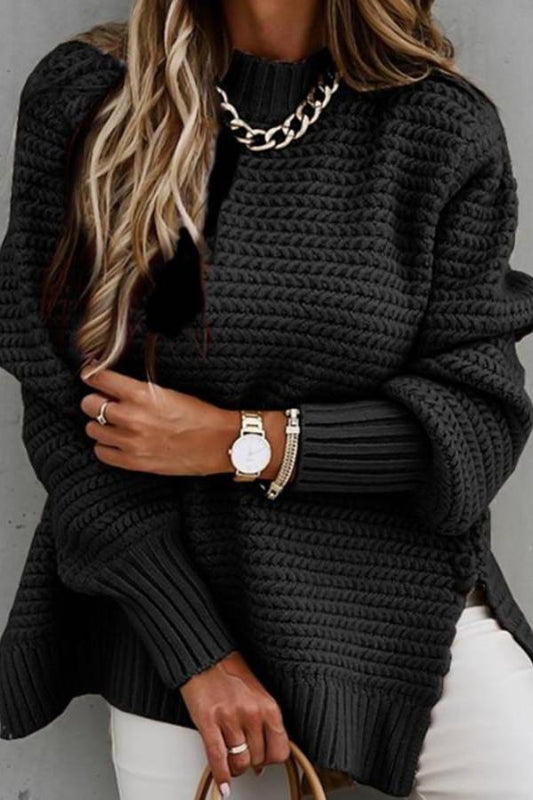 Suéter de punto con abertura lateral 