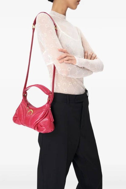 Half-high collar mesh printed bottoming shirt