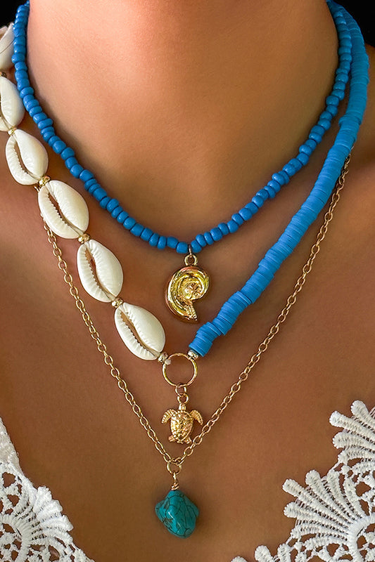 Bohemian Sunflower Multi-layer Pearl Shell Necklace