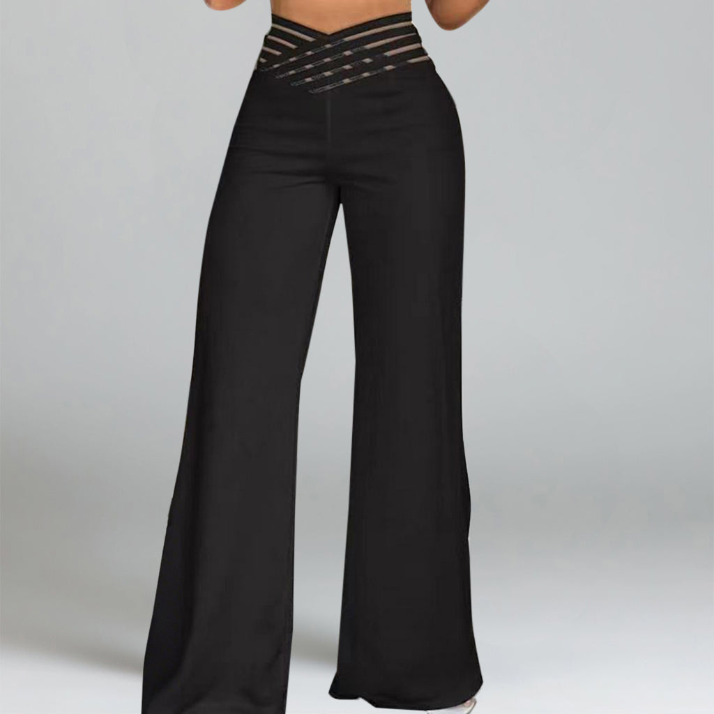 Casual Hollow High Waist Loose Wide Leg Pants
