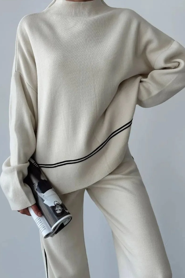 Patchwork Casual Two-piece Set