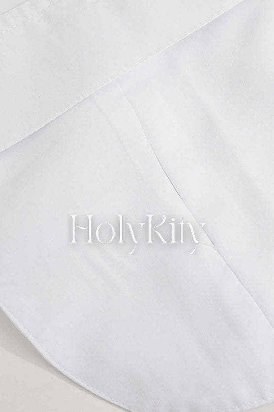 Asymmetric Cape Sleeve Shirt