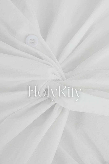 Twist Detail Cropped Shirt