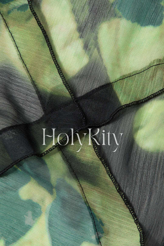 Floral Print Tie Front Blouse