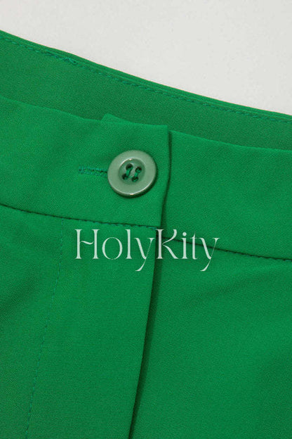 Rolled Cuff Shirt And Suit Pants Set