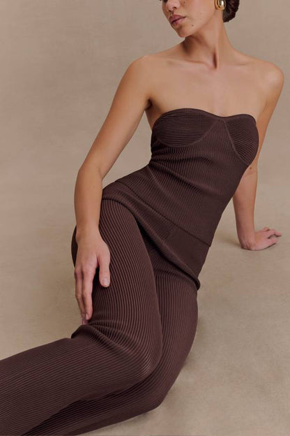 Strapless Cupped Knit Top