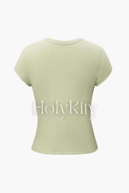 Abstract Graphic Round Neck T-Shirt