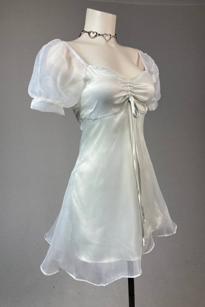 Puff - Sleeve Sheer Princess Dress