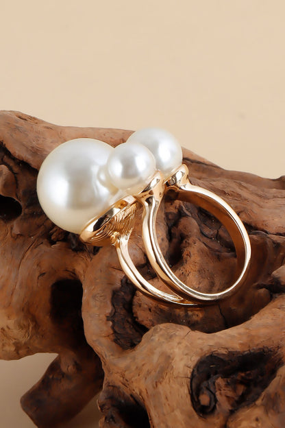 French Triple - Pearl Ring