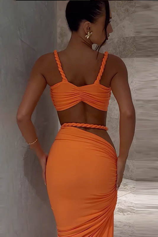 Sea Breeze Halter Bikini & Skirt Set