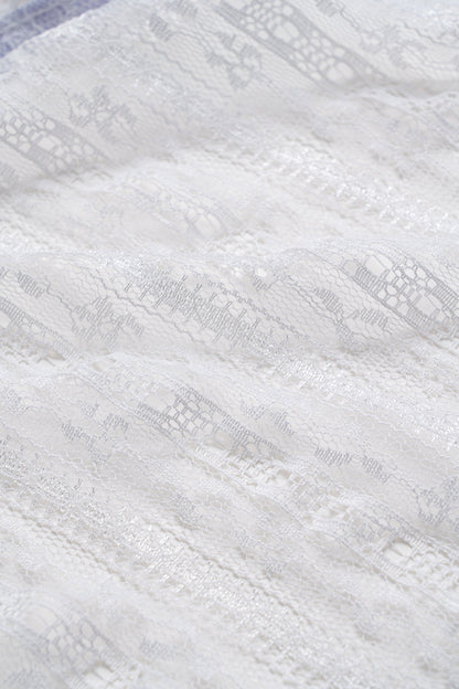 Tie-Up Short Sleeve Lace Shirts