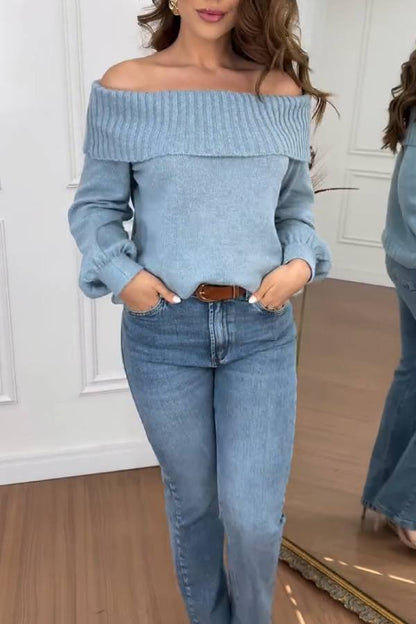 Off-the-Shoulder Knit Top