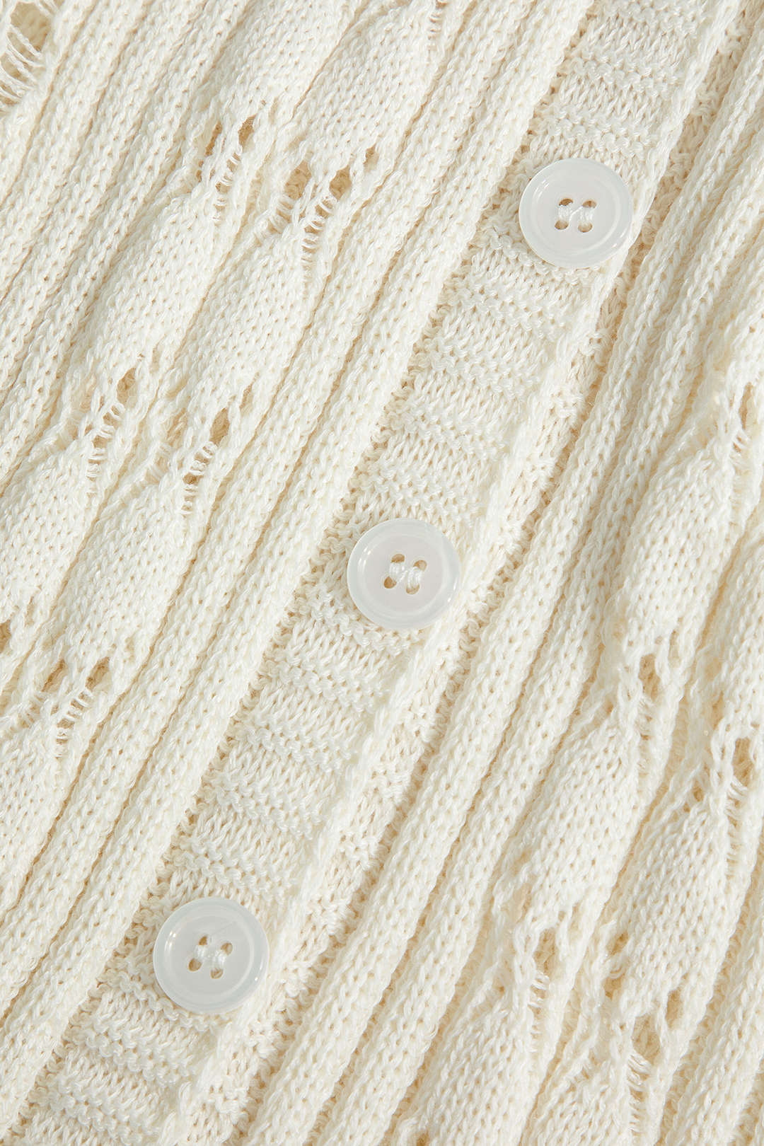 Solid Knit Cut Out Button Cardigans