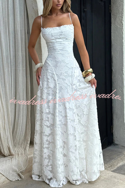 Francis Floral Burnout Jersey Fabric Cowl Neck Back Lace-up Maxi Dress