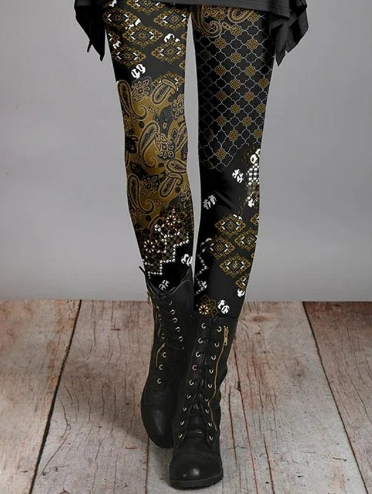 Vintage Allover Floral High Waist Stretchy Legging Pant