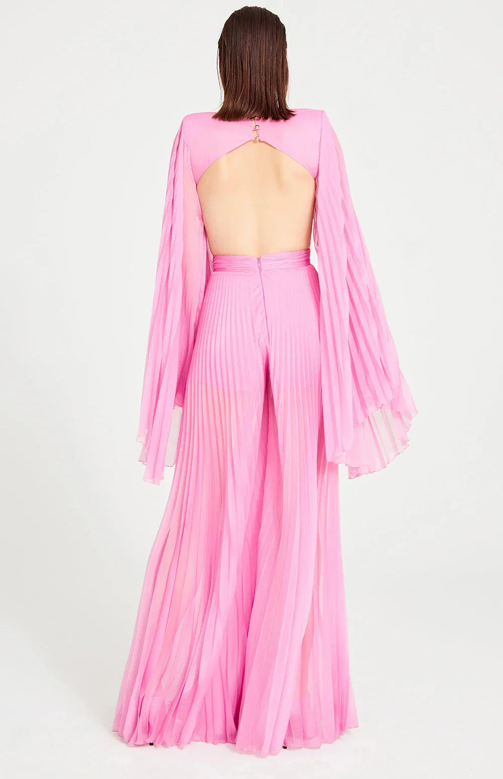 Pink 3D Floral Maxi Dress