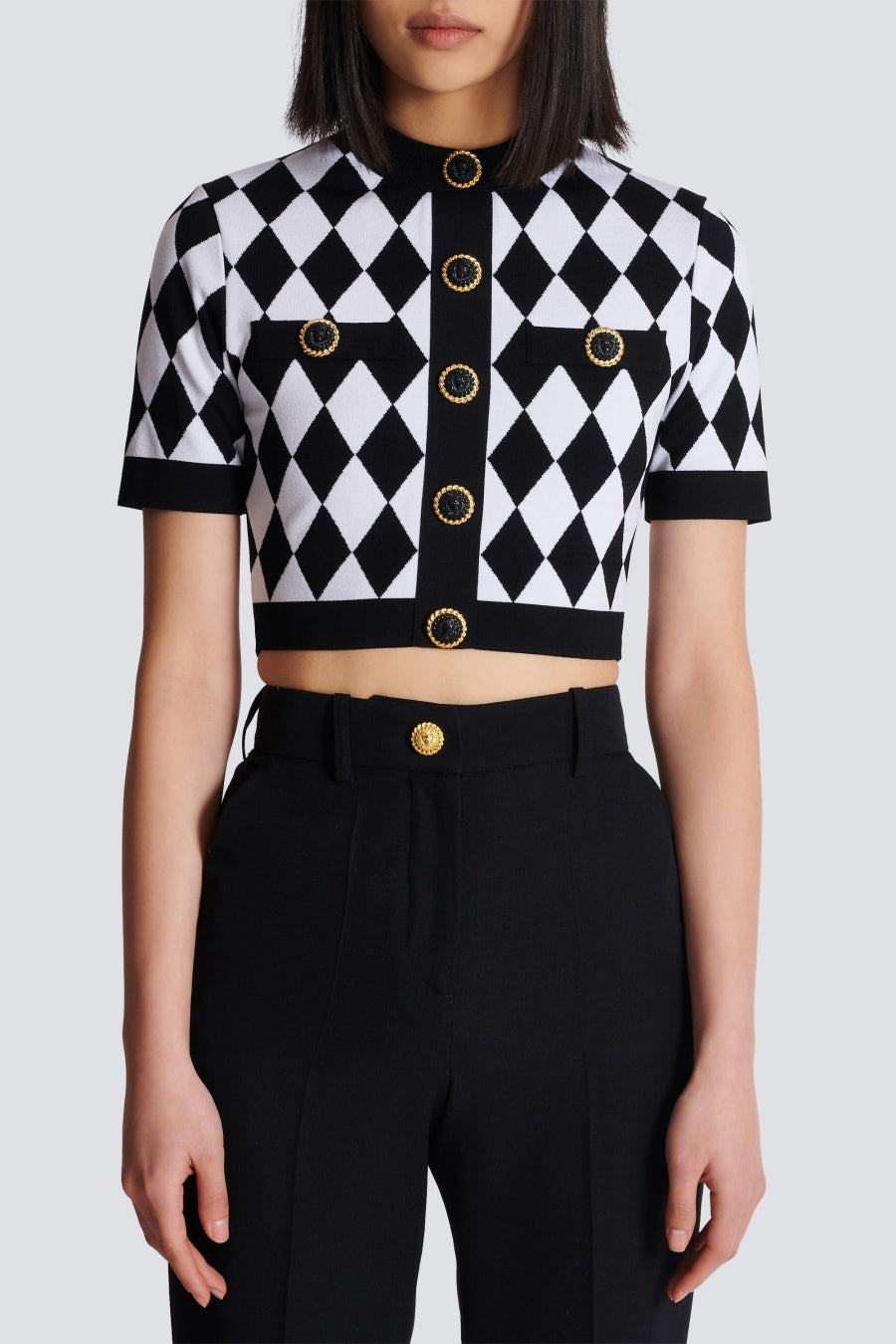 Abiga Diamond Jacquard Knit Skirt