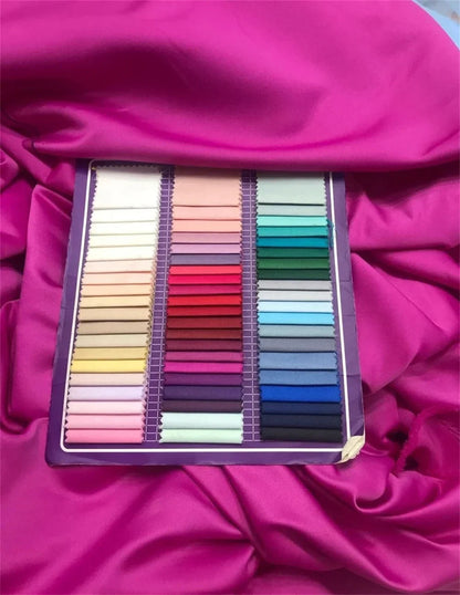 Satin Sequins Fuchsia Side Split Prom Dress