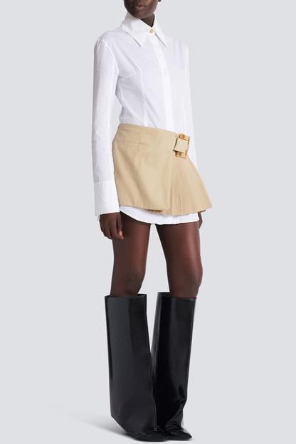 Acie Asymmetric Belted Skirt