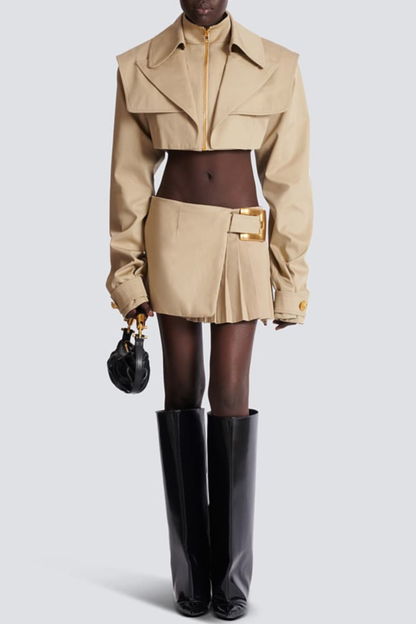 Acie Asymmetric Belted Skirt