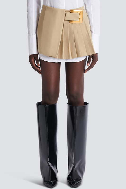 Acie Asymmetric Belted Skirt