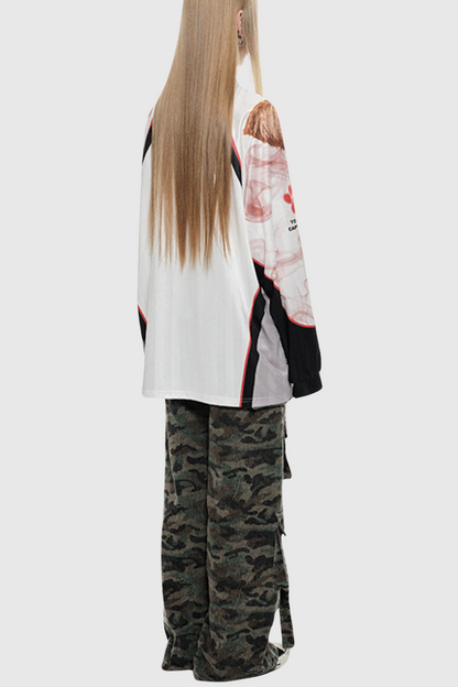 Acorn Pet Print Jersey - Ginger Cat