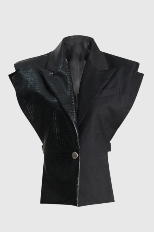 Aiyana Patchwork Blazer Vest