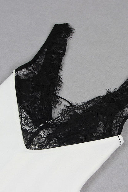 Alexandria Lace Maxi Bandage Dress - White