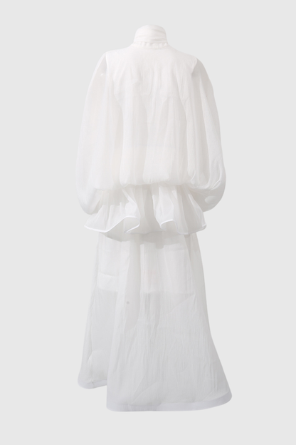 Amori Ruffle Bow Top & Maxi Skirt Set