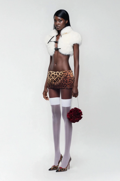 Amytis Leopard Mini Skirt