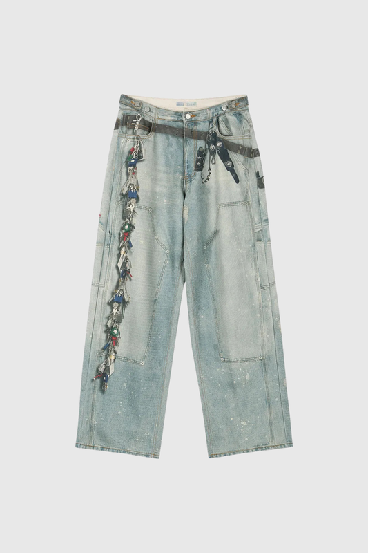 Ardara Illusion Print Barrel Jeans