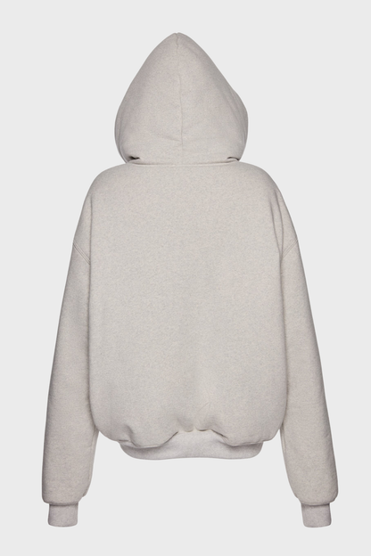 Ardesia Crochet-trimmed Zip-up Hoodie - Grey