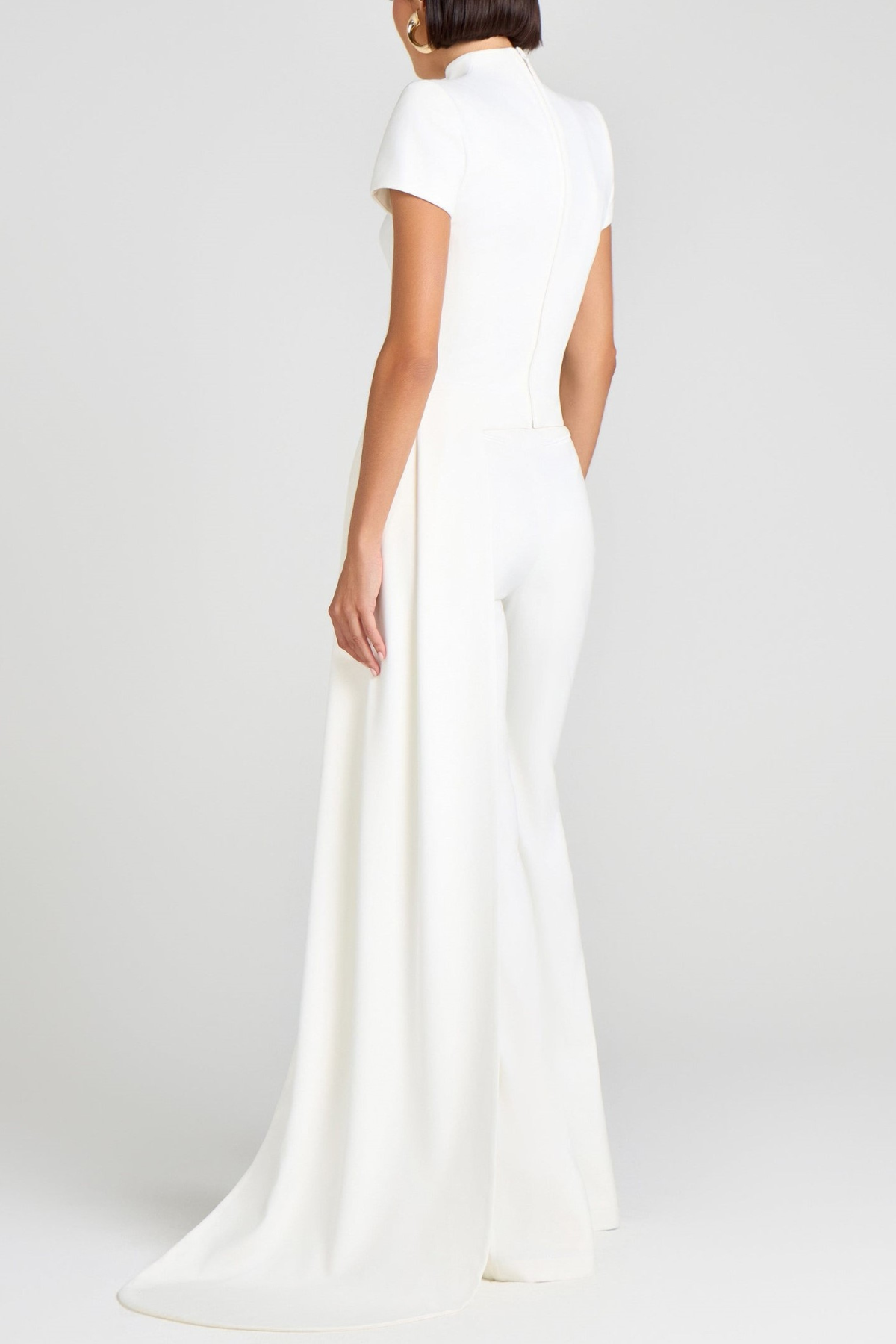 Aro Sculpted High Neck Pants Set - White