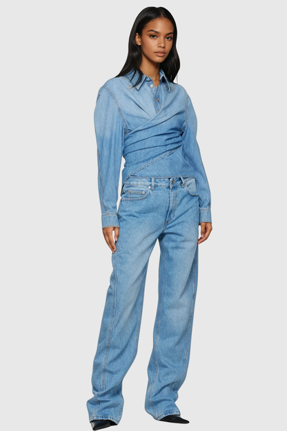 Aryan Corset Jeans - Blue