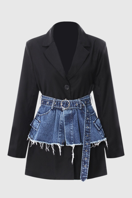 Atreya Denim Belted Blazer
