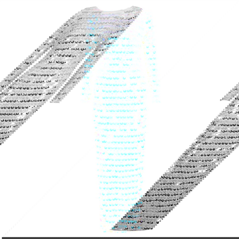 High End Sequined Light Luxury One Shoulder Dress Cocktail Host Annual Meeting