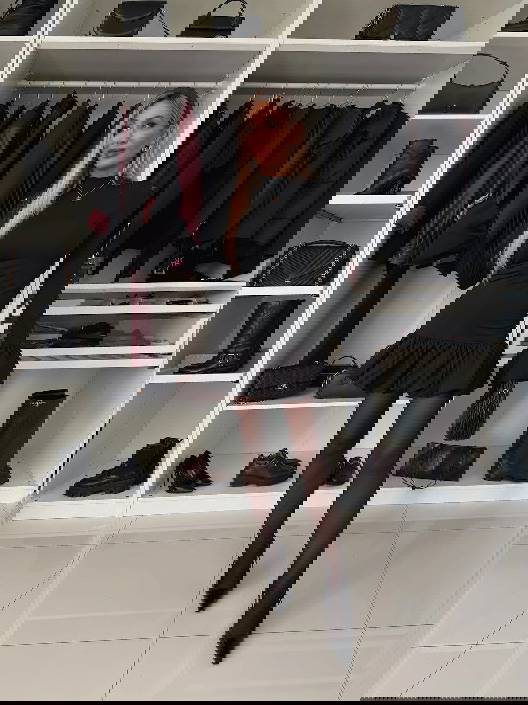 Long Sleeve Dress Slim Fitting Patchwork Bell Sleeve Mini Dress