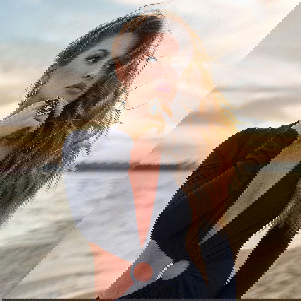 Red Deep V Plunge Side Opening Metal Ring Maxi Dress Black Christmas