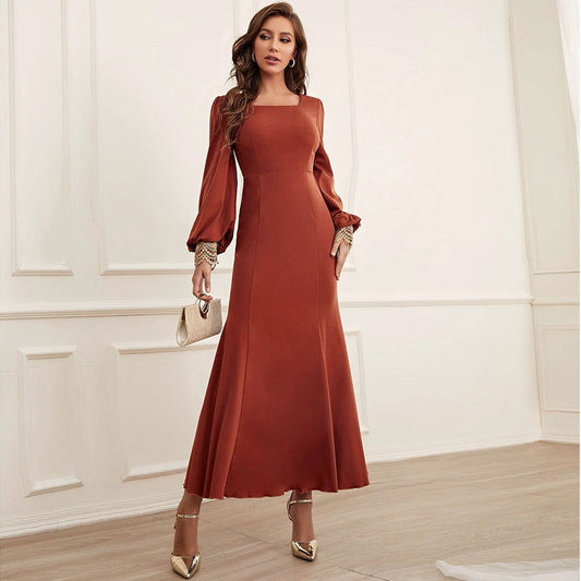 Casual Patchwork Lace Cuff Dress