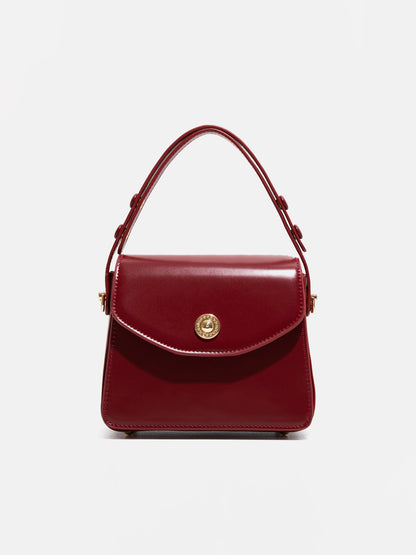 Vintage Glossy Top-Handle Bag