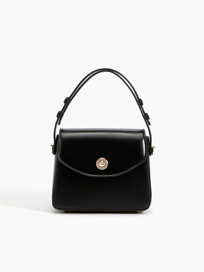 Vintage Glossy Top-Handle Bag