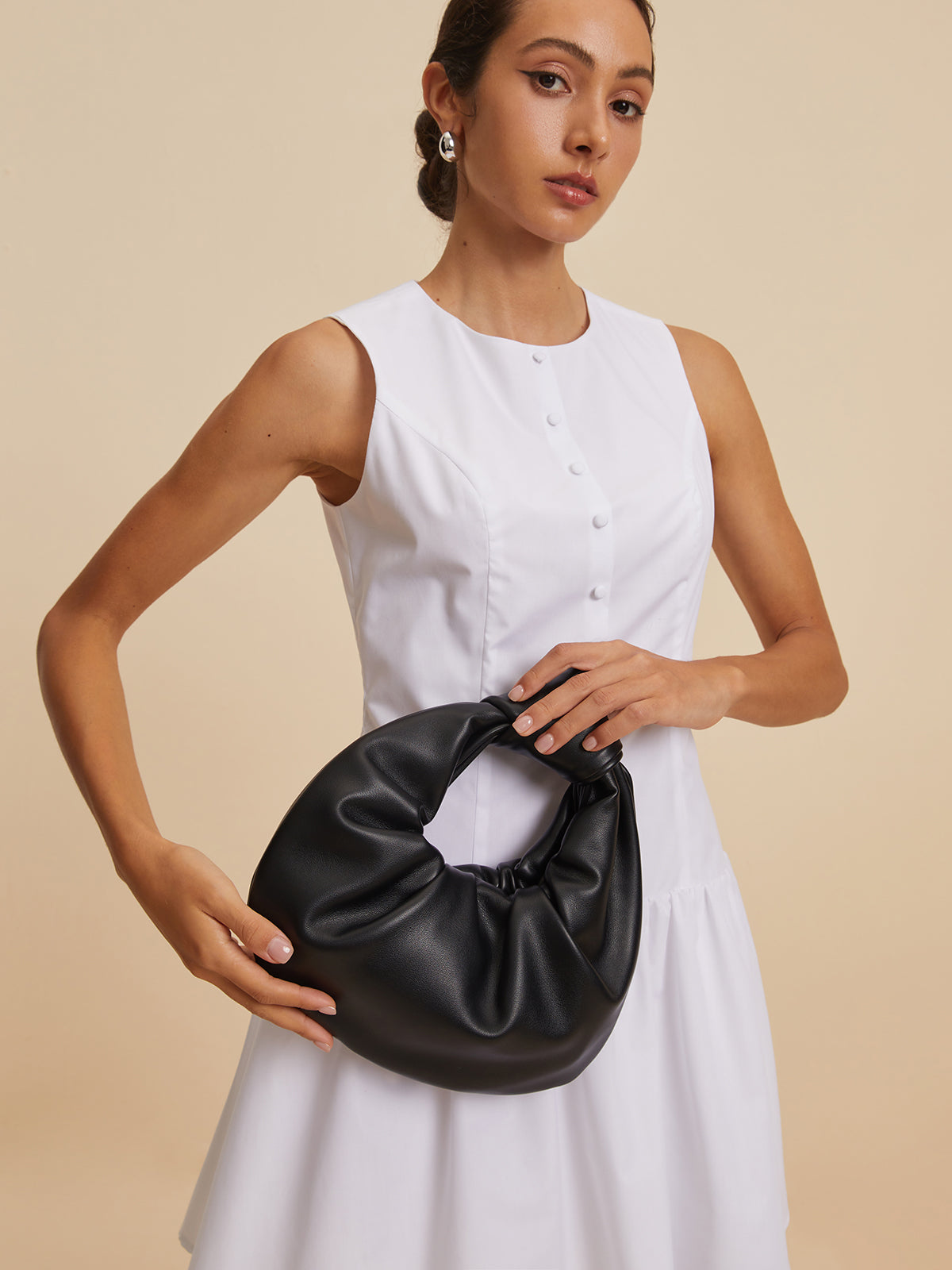 Soft Faux Leather Cloud Hobo Bag