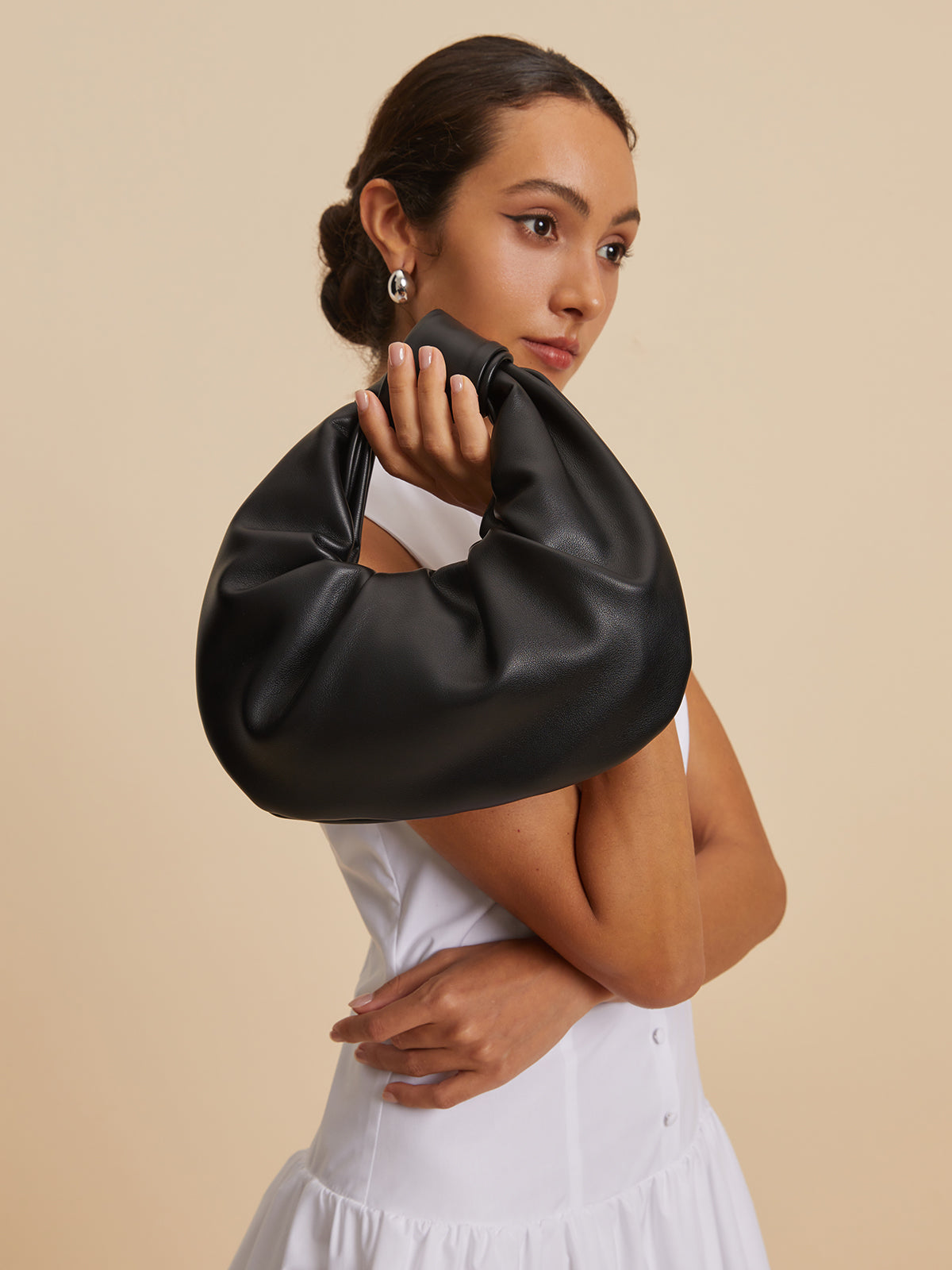 Soft Faux Leather Cloud Hobo Bag