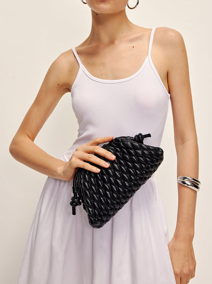 Woven Knot Clutch – Padded Twist Leather