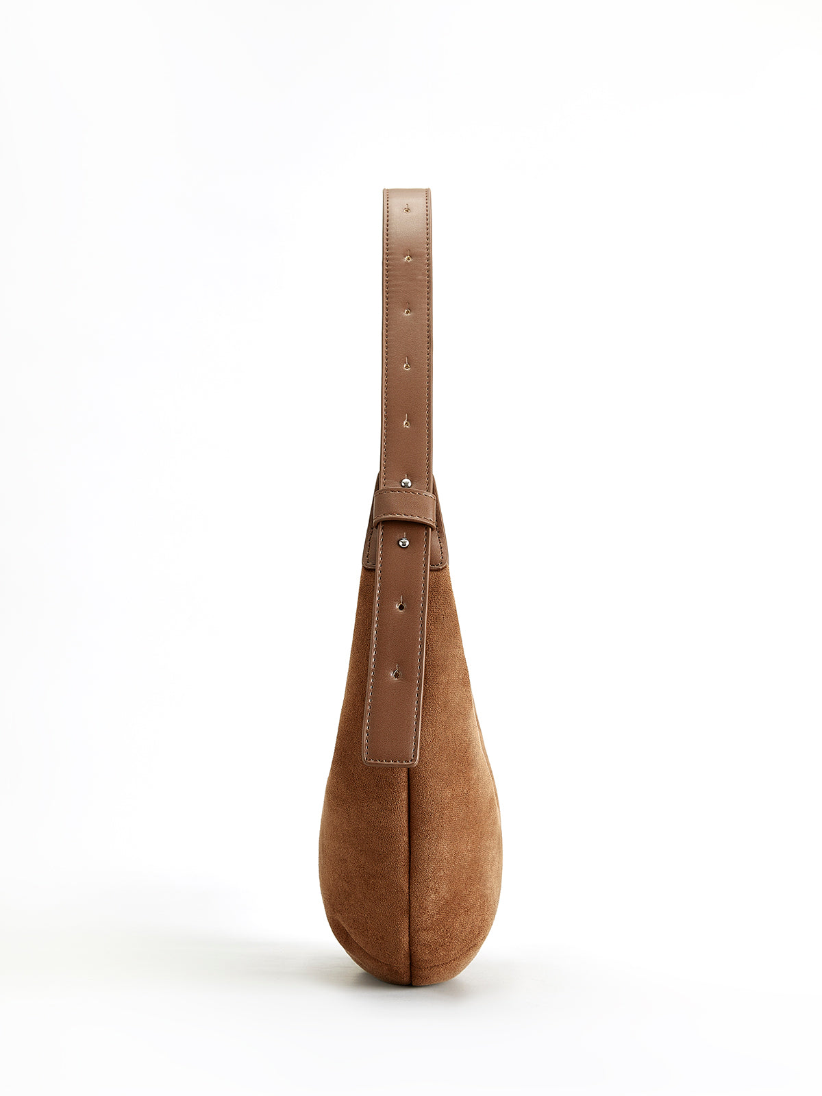 Crescent Suede Brown Shoulder Bag