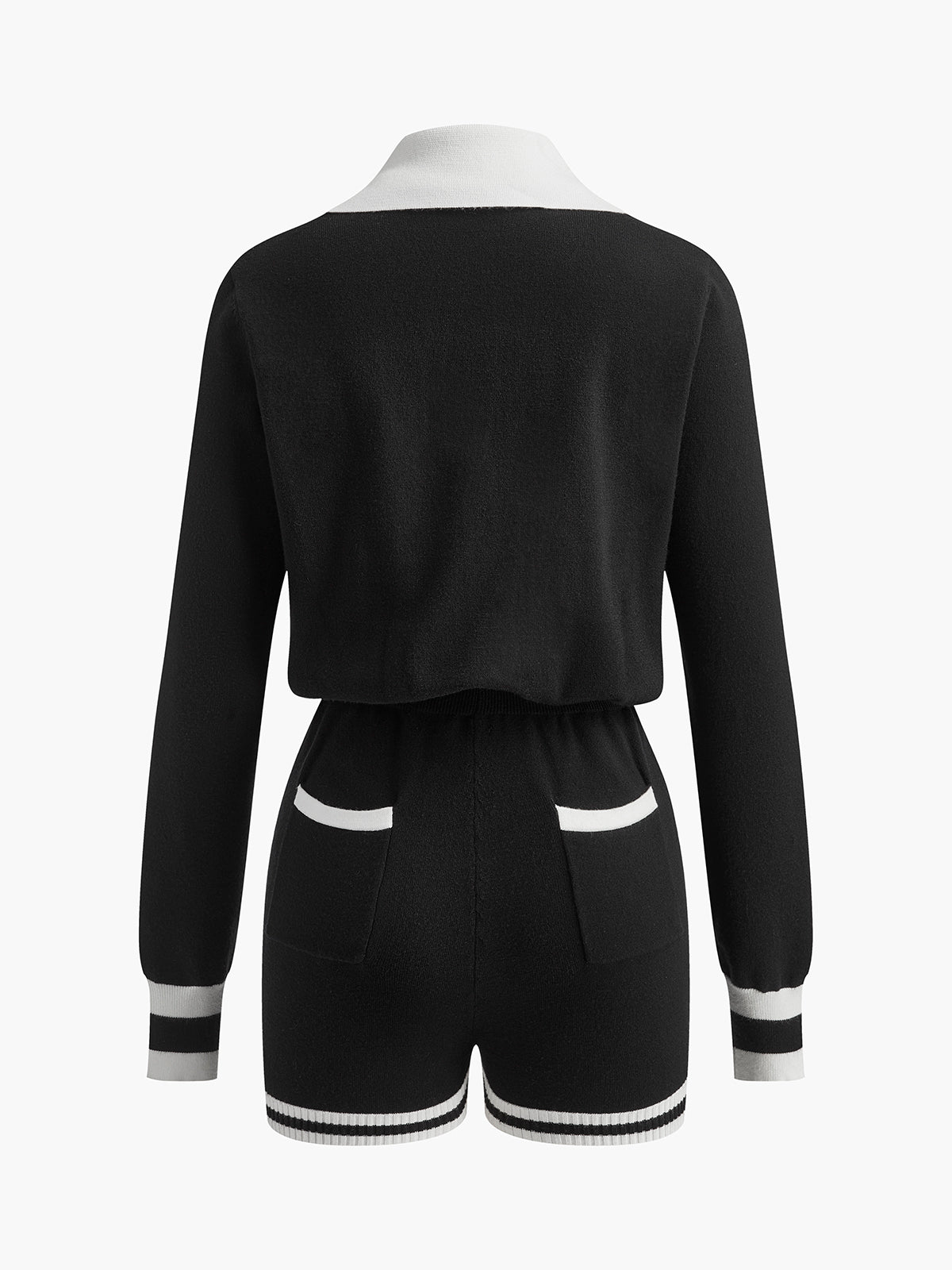 Contrast-Trim Knit Polo Top & Shorts Set